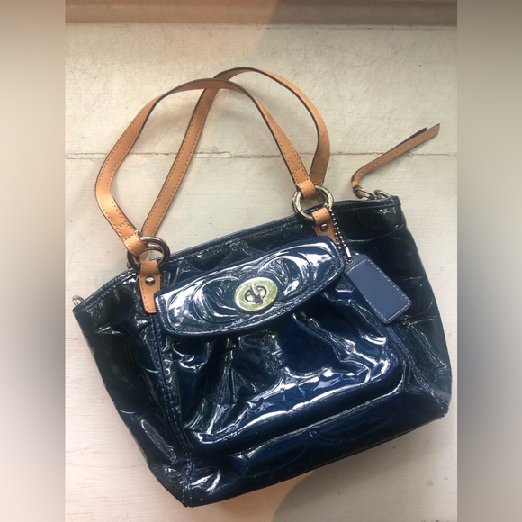 Coach Navy Purse - Picture 1 of 3